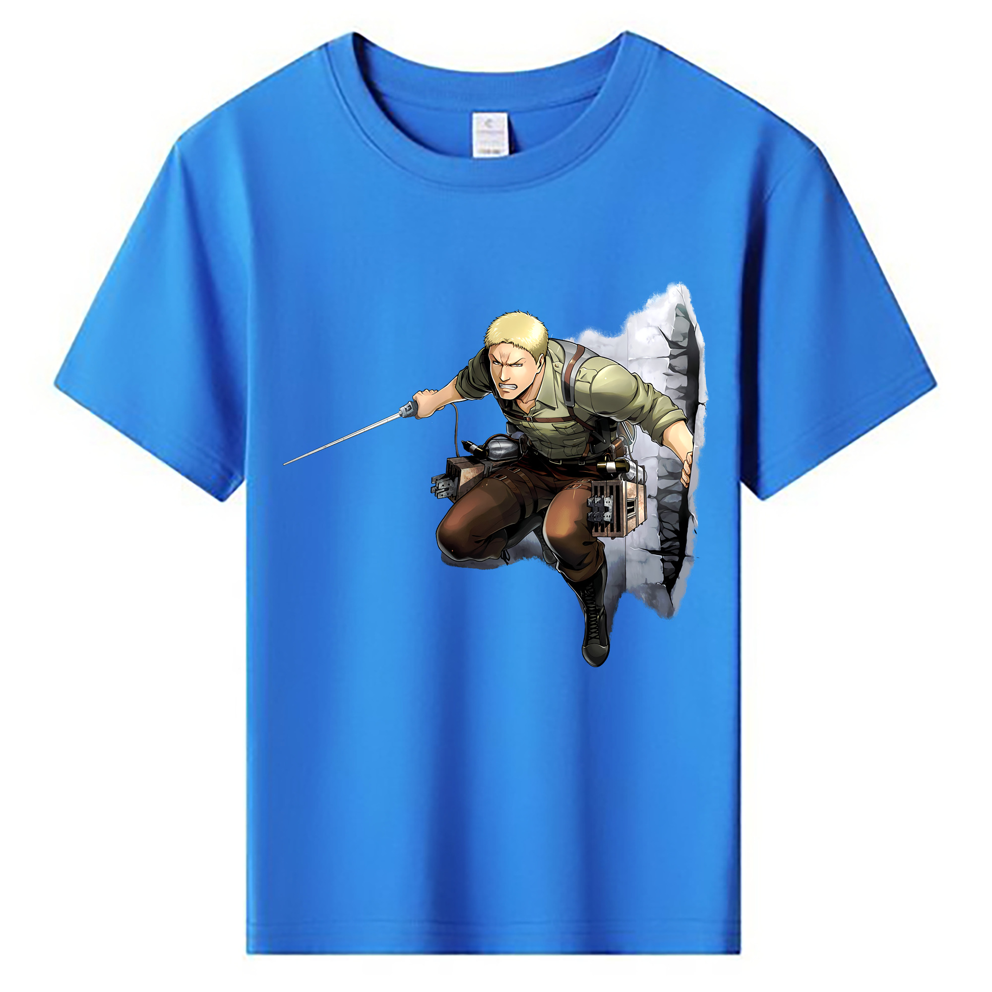 （画像用） 進撃の巨人 ライナー・ブラウン Attack on Titan Reiner Braun 綿100％キッズTシャツ（フロントプリント）